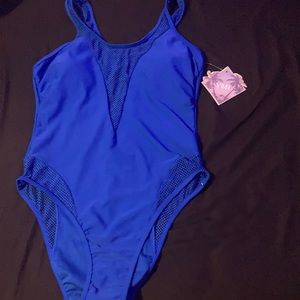 YMI Swimwear one piece Size Large (blue)